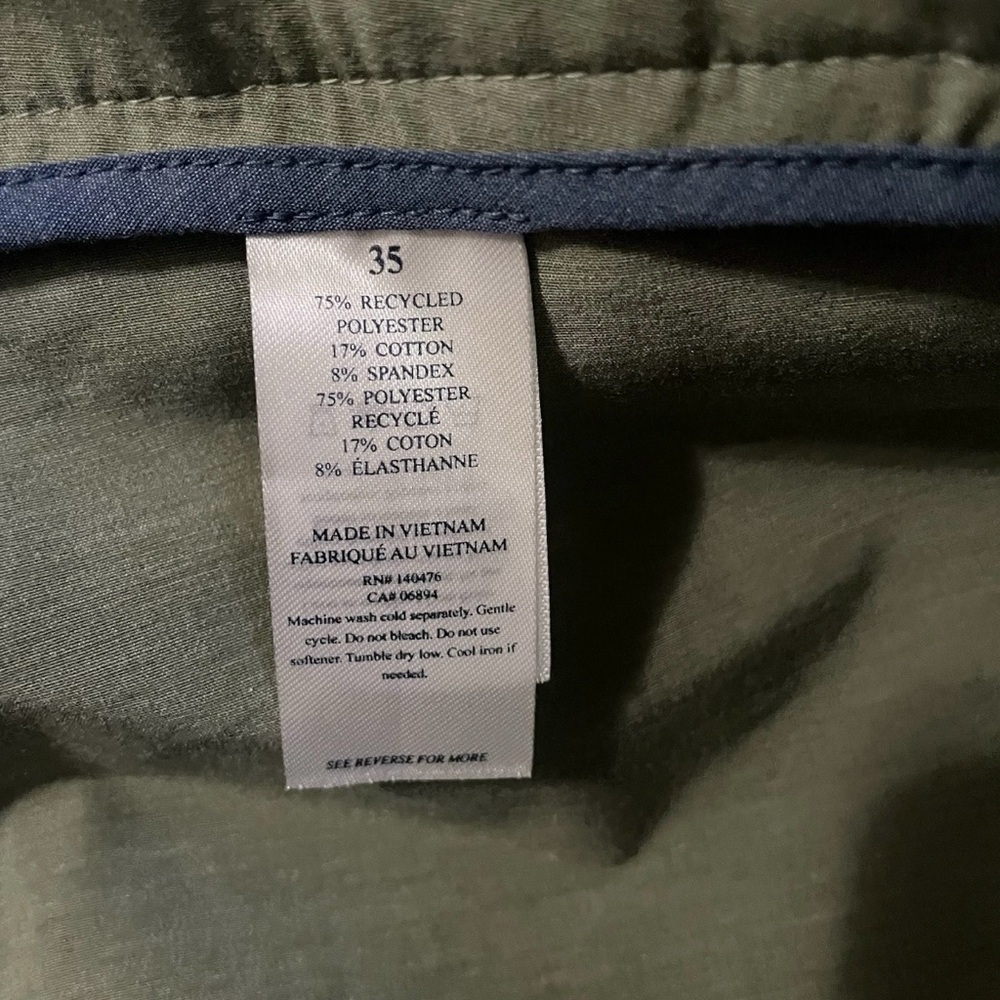 Faherty All Day Shorts Men 35 Green Stretch Comfort Drawstring Lounge Casual - Picture 4 of 9